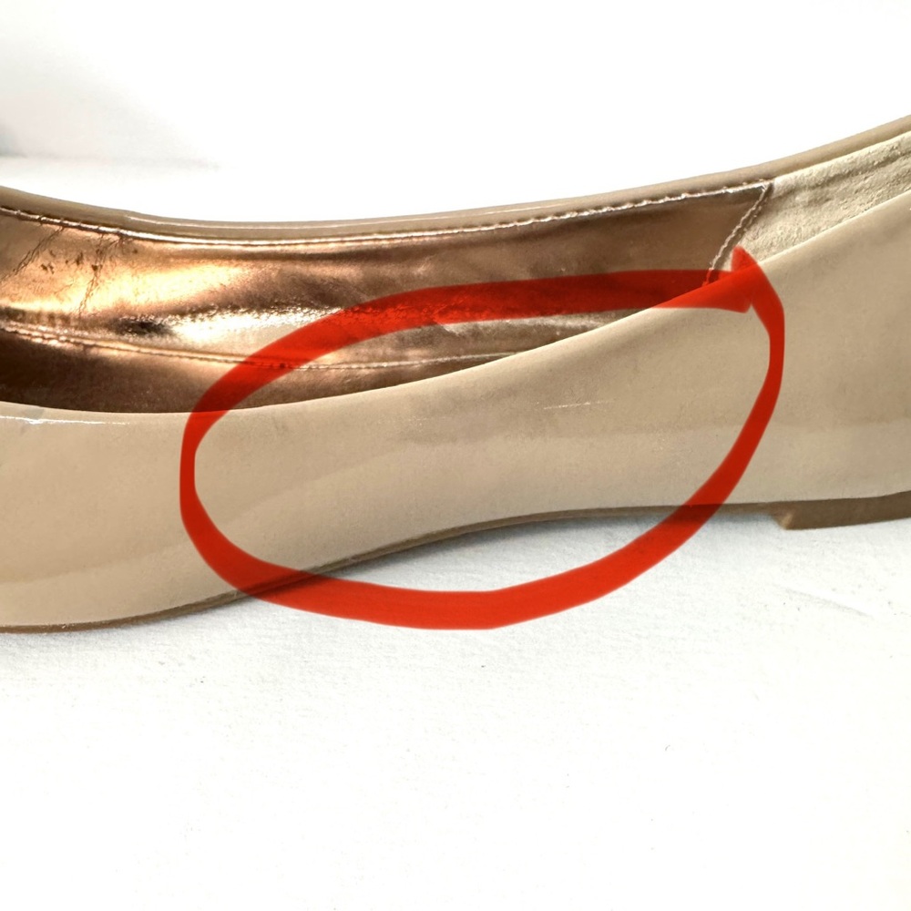 Report Signature Beige Glossy Flats - Picture 6 of 7